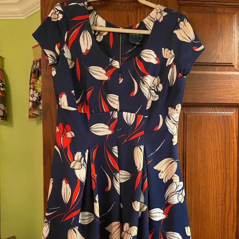 Navy Floral Gabby Skye Dress